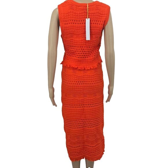 House of Harlow Orange Knit Skirt Set, Women's Small, NWT - Picture 3 of 11
